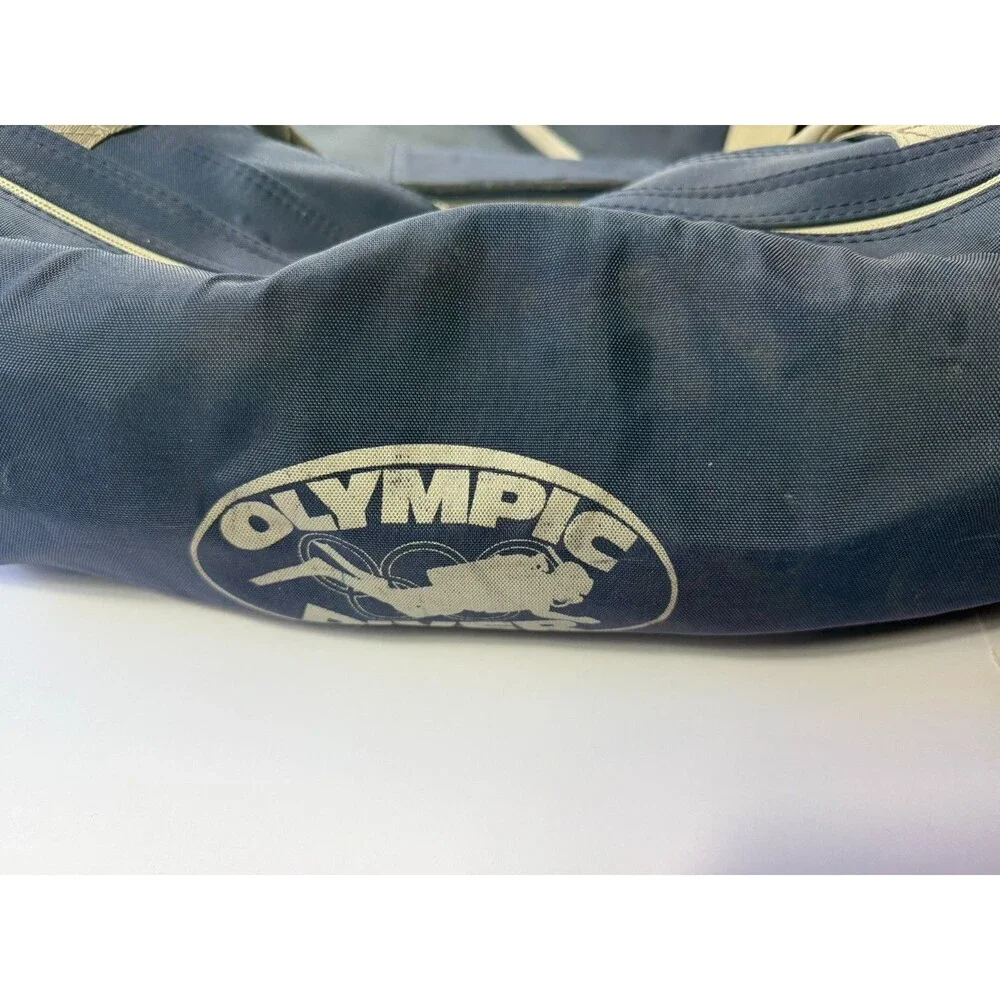 Vintage Olympic Diver Scuba Gear Bag Large Navy Blue Multi-Pocket Heavy Duty